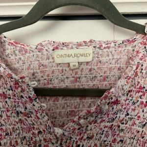 Cynthia Rowley long sleeve floral shirt